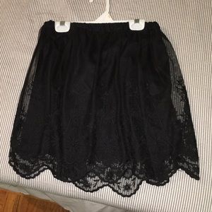 H&M Black Lace Skirt